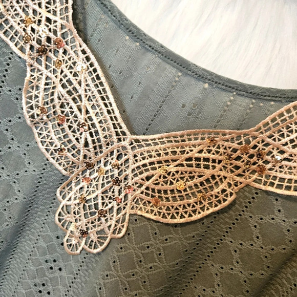 Shein Gold Applique Boho Knit Camisole NWOT - Picture 3 of 6